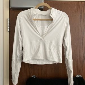 White Lululemon quarter zip